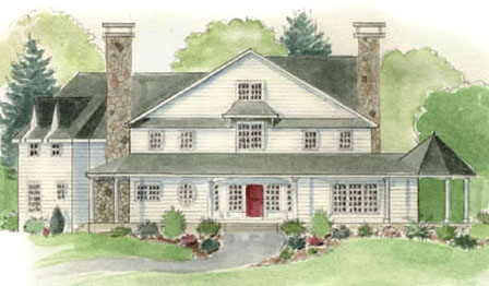 Watercolor Front Elevations