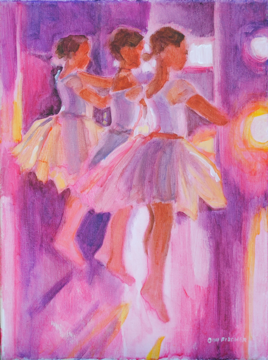 Pink Leap Painting