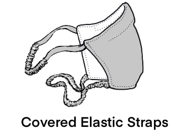 covered elastic strap mask